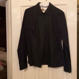 Black tuxedo blouse